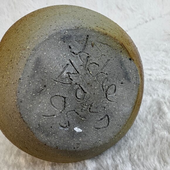 Artisan Studio Ceramic Clay Pottery Bud Vase Signed Jackie Brown 95' - Picture 3 of 7